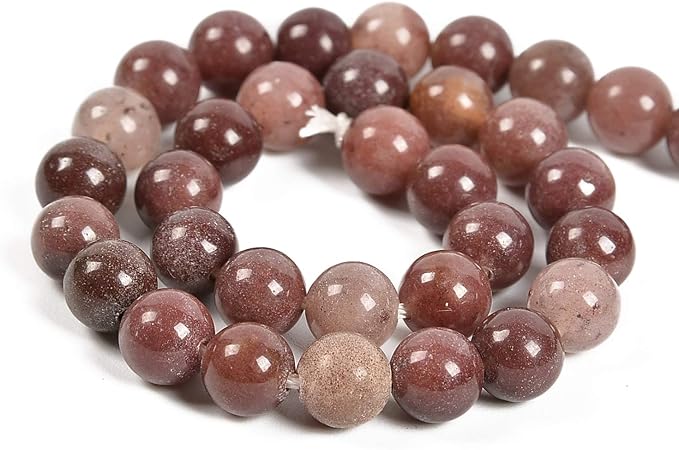 36pcs 10mm Natural Purple Aventurine Gemstone Round Spacer Loose Stone Beads for Jewelry Making 15.5" 1 Strand (Purple Aventurine, 10mm 36Beads)