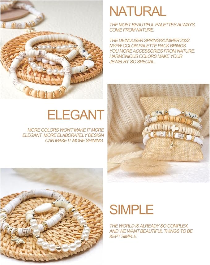 Deinduser Bracelet Making Kit, 7200pcs Clay Beads, 24 Colors 2 Boxes Beads for Bracelets, Clay Bead Bracelet Making kit with Letters, Numbers, Spacers, Ideal Gifts for Holidays