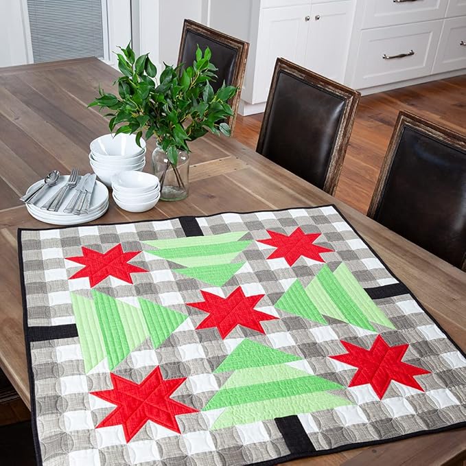 Riley Blake Quilt Project of The Month Kit: Easy DIY Designs for Every Season, for Quilting, Apparel, Crafting, and Home Decor (Table Topper - December)