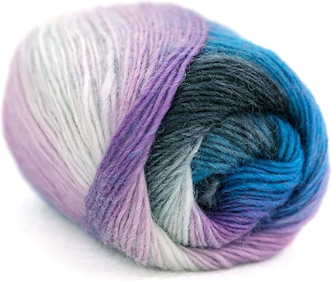 golo Wool Yarn for Hand Knitting 200yd Cachemire Multicolor Rainbow Yarn