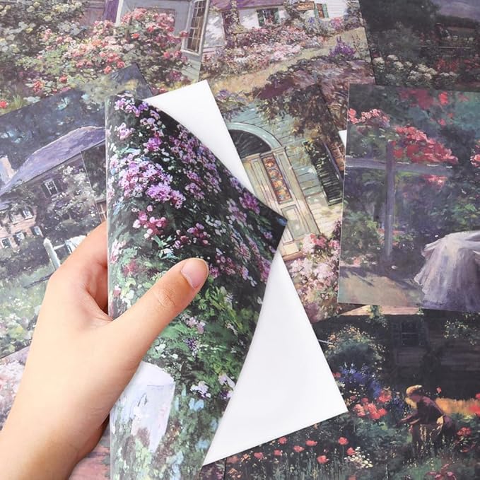 6x6” 160gsm cardstock Single Sided Scrapbooking 24 Papers Pad vintage decoupage scrapbook kit patterned paper junk journal supplies journaling supply scrap paper crafting Courtyard