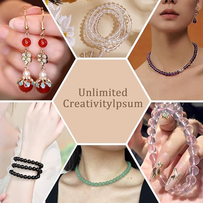 Song Xi 45pcs 8mm Natural Green Aventurine Stone Beads for Jewelry Making, Gemstones Beads Bracelet for Necklace Earring Keychain, with Jewelry Box and Elastic for Christmas Wedding Birthday Gift