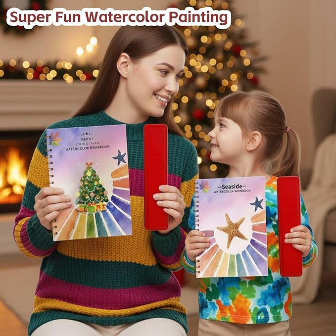 Watercolor Workbooks, Beginner Watercolor Painting Kit – Perfect for Gifting to Spark Creativity & Joy for Adults (Bouquet -Without Palette)