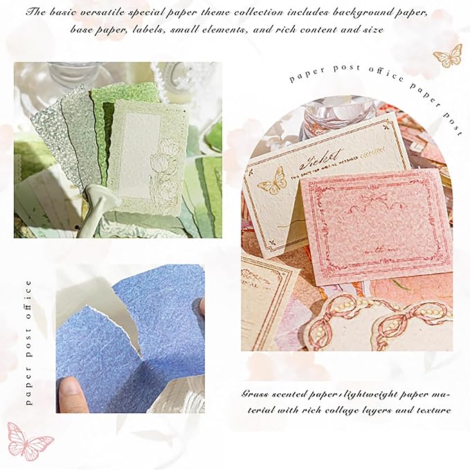 100 Sheets Vintage Scrapbook Papers Journaling Scrapbooking Supplies Kit junk journal supplies Decorative Craft Paper for Planner, Collage Paper Embellishment
