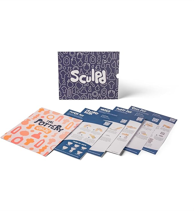 Sculpd - The Original Pottery Kit for Adults - Includes Air Dry Clay for Adults, Sculpting Tools, Varnish, Paint Brushes, Guides, Couples Date Night Arts & Crafts Set, Matte Varnish