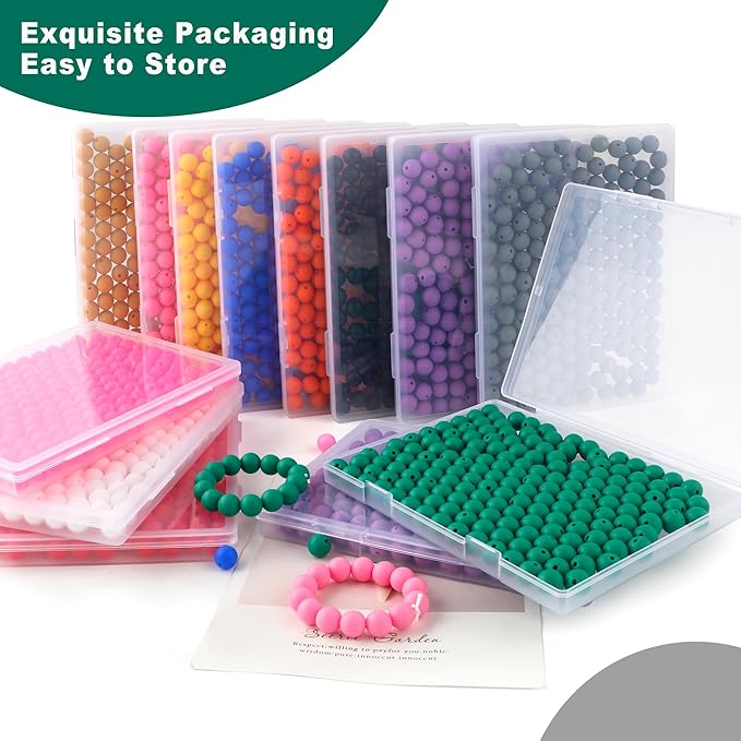 160Pcs 12mm Silicone Beads for Keychain Making Bracelet Necklace, Bulk Round Silicone Beads for Pens(Deep Green)
