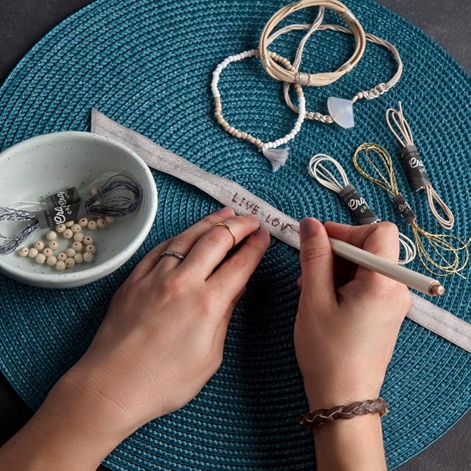 craft crush — bracelet box: neutrals — makes 9 amazing bracelets — crafting kits — for ages 13+, small