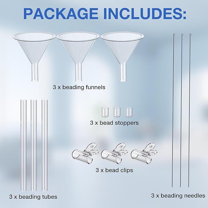 VansyLife Beading Funnel for Clay Beads, 3 PCS Clay Bead Necklace and Bracelet Making Kits, Easily Control The Color, Sequence, and Quantity of Stringing Clay Beads