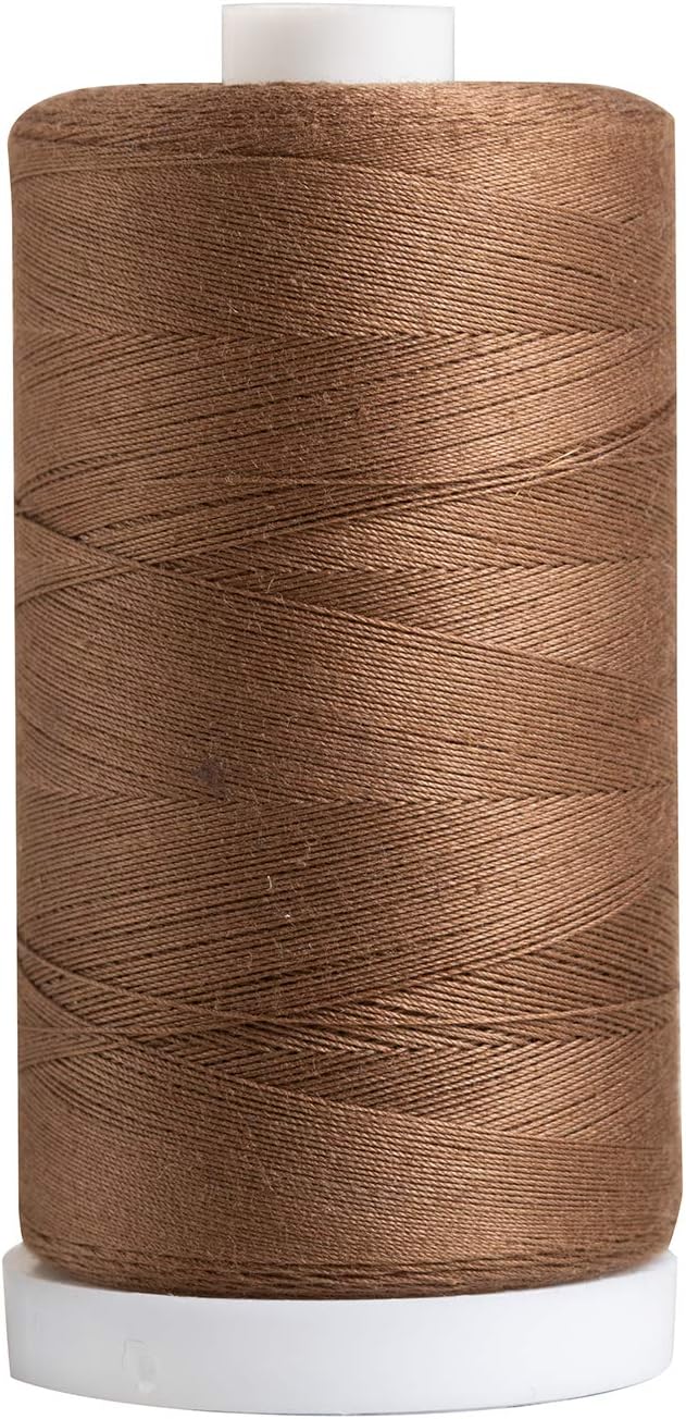 Connecting Threads Brown 100% Cotton Thread for Sewing, Quilting, and Crafting - 50-Weight - 1200 Yard Large Spool (Brown)