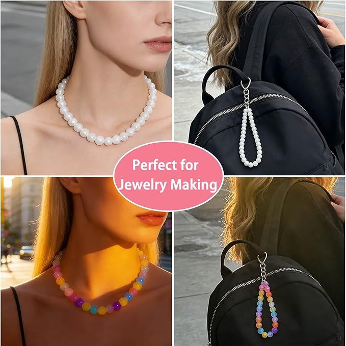 912 Pcs UV Color Changing Glass Beads Kit for Bracelet Making, 6mm 8mm 10mm Sunlight Sensitive Beads, DIY Jewelry Craft Supplies for Adult Women, Necklace Anklet Crafting Kit – Creative Gift Idea