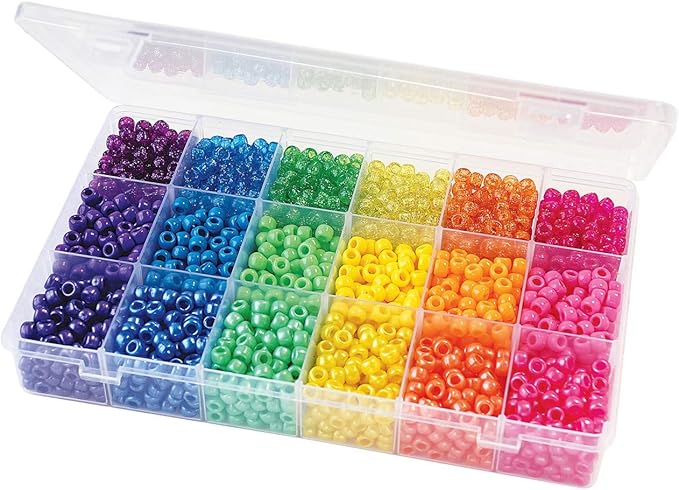 Beadery B6262 The Sparkles Pony Bead Box - approximately 2300 beads