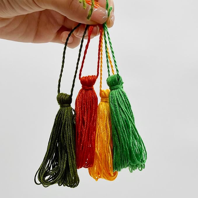 100-Color DMC Cotton Embroidery Thread Set - 8m Skeins with Center Numbered Labels for Perfect Color Matching