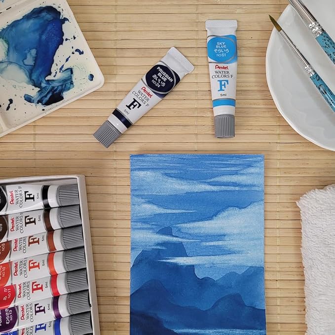 Pentel Arts Water Colors, Assorted Colors, Pack of 24 (WFRS-24)
