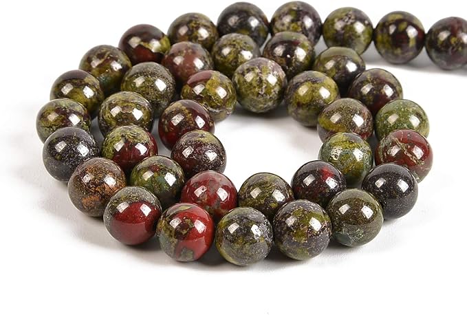 90pcs 4mm Natural Dragon Blood Jasper Gemstone Round Spacer Loose Stone Beads for Jewelry Making 15.5" 1 Strand (Dragon Blood Jasper, 4mm 90Beads)