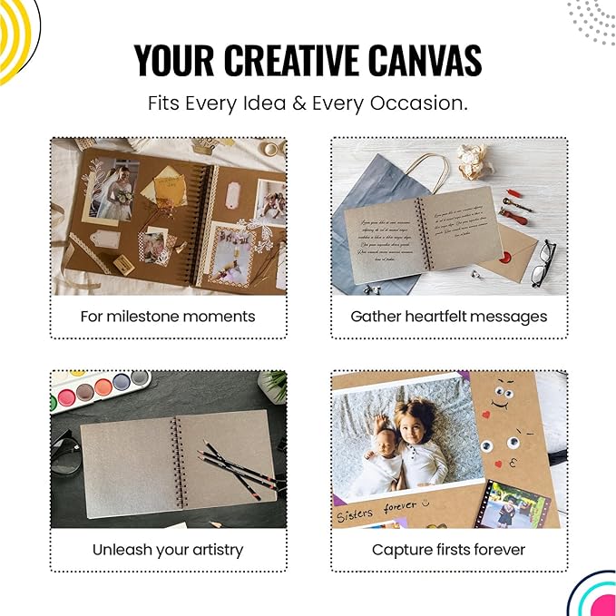 Scrapbook Album | Extra Thick Kraft Paper with Hardcover - 8 x 8 210gsm, 30 sheet