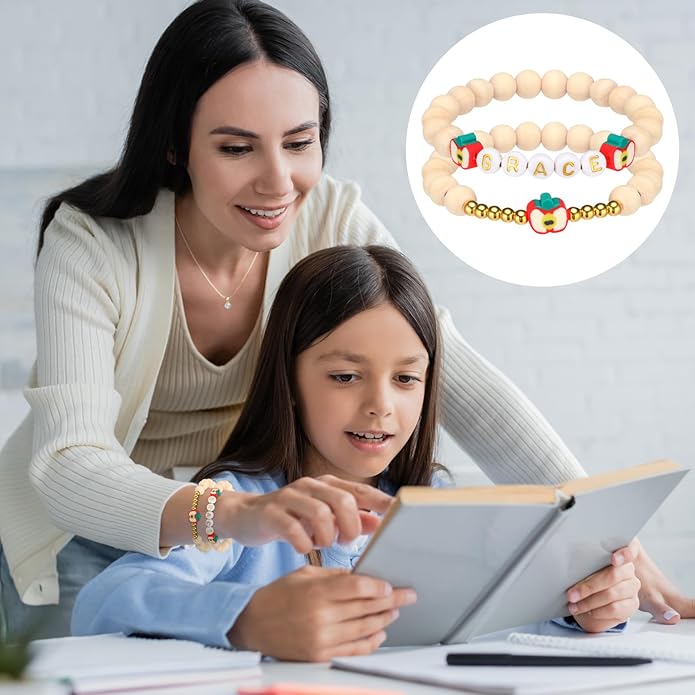 Teacher Appreciation Gift DIY Bracelet Making Kit Teacher Gifts Boho Style Bracelet Beaded Bulk Stretch Jewelry for Thank You Women Friend Party Birthday