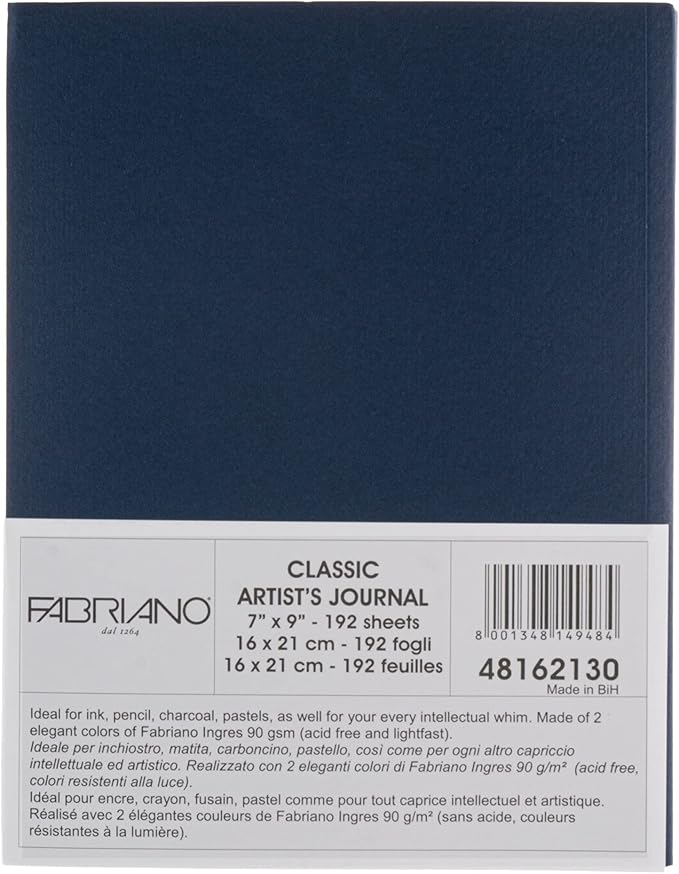 Fabriano Classic Artist’s Journal, 192 Pages, 6.5" x 8.5", White