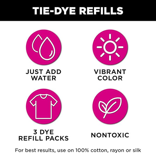 Tulip One-Step Tie-Dye Kit Dye Refill Packs, Blue