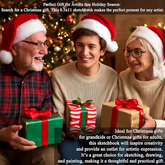 marker paper sketchbook 8.5x11, 60 sheets marker pad for alcohol markers, 90lb/150gsm paper for markers with no bleeding, ideal art pads for manga, doodling, journaling, sketching & adult coloring.