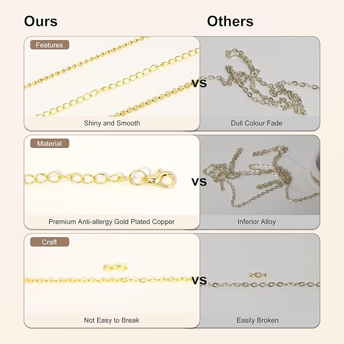 PP OPOUNT Gold Necklace Chains for Jewelry Making, 94.8 Feet 12 Rolls Chain for Jewelry Making DIY Necklace Bracelet Belt Earrings with Open Jump Rings & Lobster Clasps