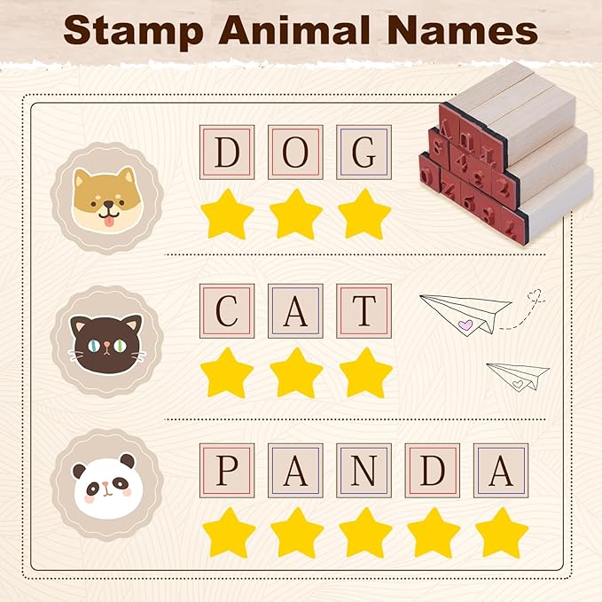 UCEC 36PCS Alphabet Letter Stamps for Clay with Ink Pad – Scrapbook Supplies Rubber Stamps for Journaling, Custom Stamp for Crafting–Letter Stamp Set Scrapbook Kit for Scrapbooking & Stamping Supplies