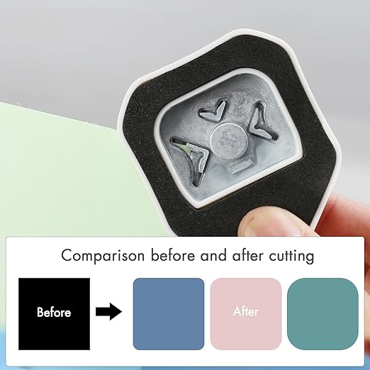 3 in 1 Corner Punch, 4mm, 7mm, 10mm 3 Way Corner Rounder Punch for Laminated, Cardstock, Bullet Journal, Invitations, Gift Tags, Photocards, Business Cards, and Scrapbooking