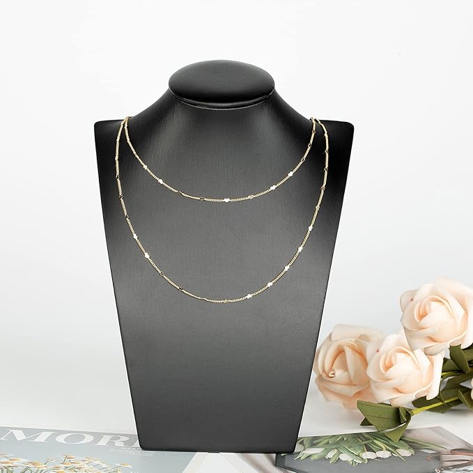 YOUBEIYEE 10 Meters Light Gold Chains for Jewelry Making, 18k Gold Plated Brass Flat Heart Curb Link Chain Women Necklace Bracelet DIY Jewelry Chains Bulk