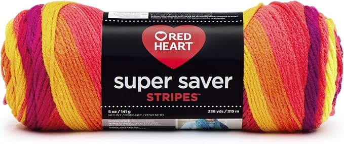 RED Heart Super Saver Yarn-Fruity Stripe