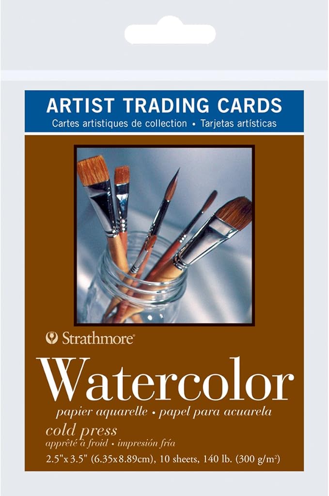 Strathmore (105-904 400 Series Watercolor Artist Trading Cards, Cold Press Surface, 10 Sheets