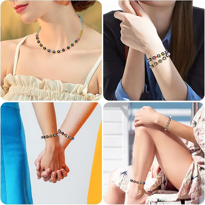 ARTDOT 1400 Pieces Letter Beads for Friendship Bracelets Making Kit, 28 Styles Assortment Jewelry Making Supplies Alphabet Beads Set with Cases Preppy Crafts Gifts