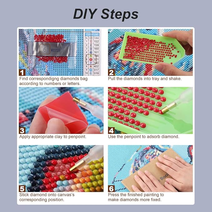 hill froeistung 5D Gnome Diamond Art Painting Kits for Adults,Butterfly Diamond dots, Love DIY Full Drill Diamond Art Painting Set for Home Wall Decor Gifts (12X12 inch)