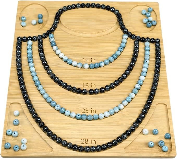 Petoysoso Bead Boards for Jewelry Making,Bamboo Necklace Making Supplies,Jewelry Making Supplies,Bead Board Tray