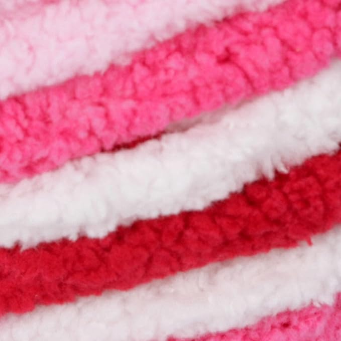 Bernat Blanket Brights Raspberry Ribbon Varg Yarn - 2 Pack of 300g/10.5oz - Polyester - 6 Super Bulky - 220 Yards - Knitting/Crochet