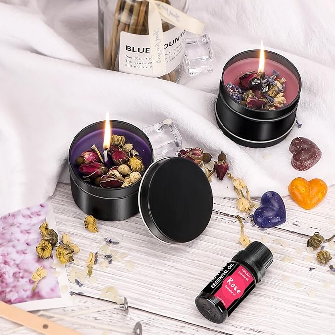 Complete Candle Making Kit, Candle Making Supplies, DIY Arts&Crafts Kits Gift For Adults,Beginners,Including Bees Wax,Wicks,Rich Scents,Wick Clips,550ml Melting WaxPouring Pot,Thermometer,Spoon Etc.
