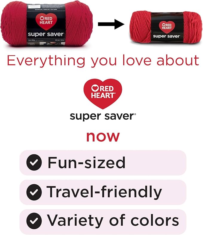 Red Heart Super Saver Yarn Super Craft Kit Brights, with 12 Pack of 50g/1.7 oz. 4 Medium Worsted Yarn for Knitting & Crocheting, 12 Colors, Perfect for Chunky Sweaters, Blankets, Amigurumi