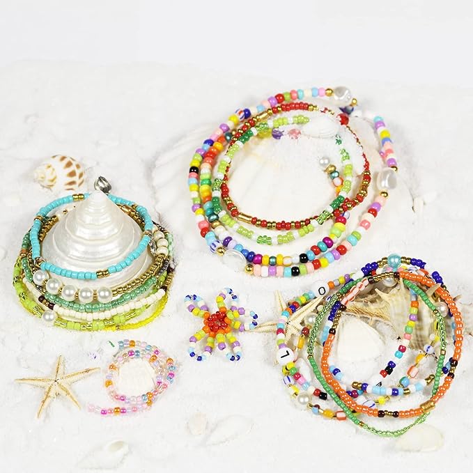 Size 3mm Seed Beads About 14400pcs 48 Colors 8/0 Glass Craft Beads for Making Jewelry Bracelet
