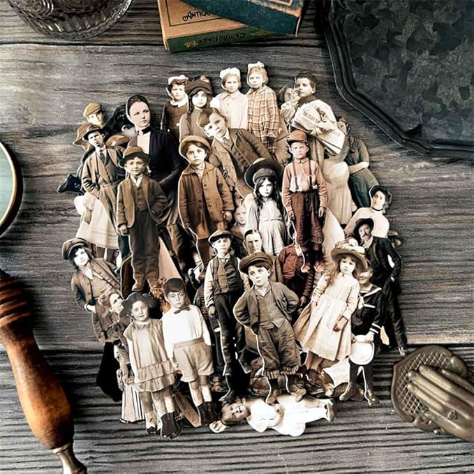 Vilikya 83Pcs Dark Academia Paper Dolls for Junk Journal Supplies, Vintage Cardstock People Cutouts for Scrapbook Kits, Collage Ephemera for Junk Journals, Thick Decorative Papers for Room Decor Wall