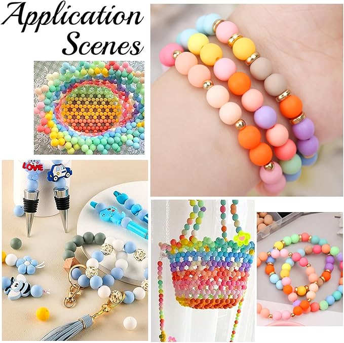 600Pcs 8mm Candy Color Matte Acrylic Round Beads, 24 Colors Assorted Plastic Bubble Gum Beads with Hole Loose Beads Bulk for Bracelets Necklace Jewelry Making DIY Crafts