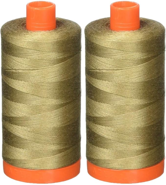 2-Pack - Aurifil 50WT - Sandstone (2370) Solid - Mako Cotton Thread - 1422 Yards Each