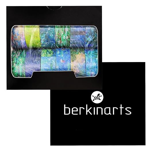Berkin Arts 12 Rolls Art Floral Designs Washi Tape Set - 15 mm Wide Decorative Adhesive Masking Tape Cloisonnism Landscape Vintage Iridescent Venetian Claude Monet Series