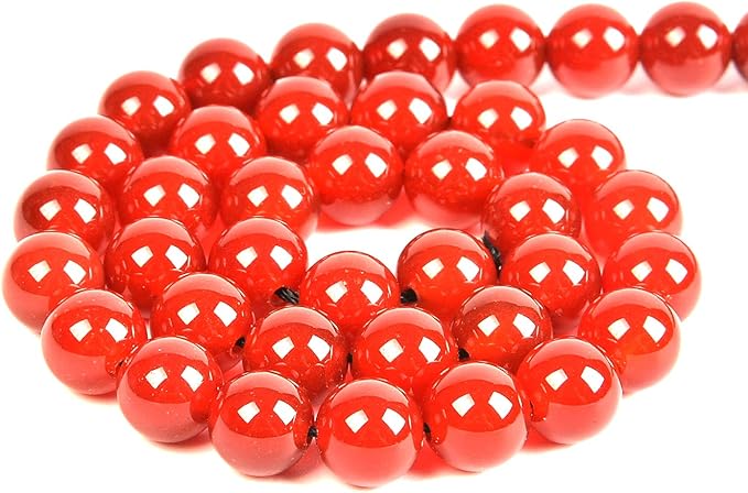 45pcs 8mm Natural Carnelian Gemstone Round Spacer Loose Stone Beads for Jewelry Making 15.5" 1 Strand (Carnelian, 8mm 45Beads)