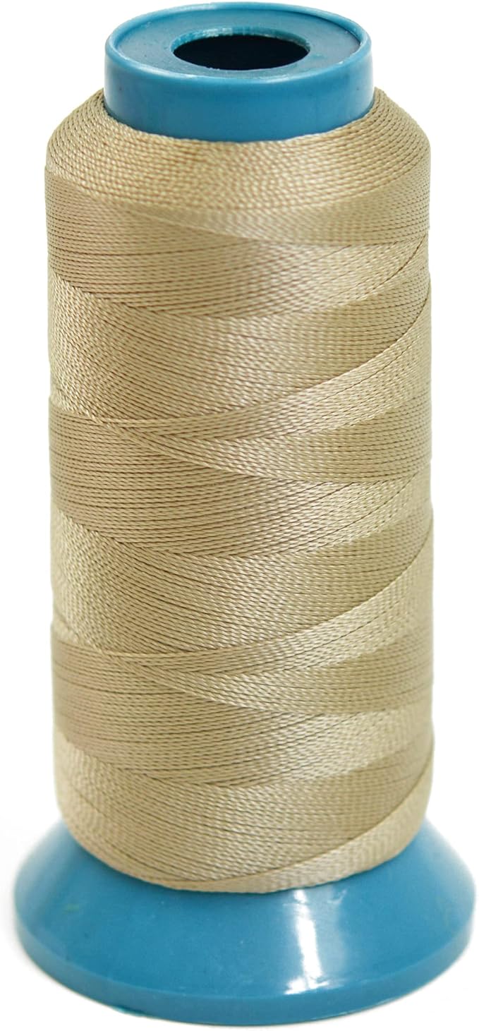 Hair Weaving Thread with T/C/J/I Needles 1500 Yard Strength Polyester Thread Sewing Thread for Making Wigs Hair Extension Kit (Gray Blonde)