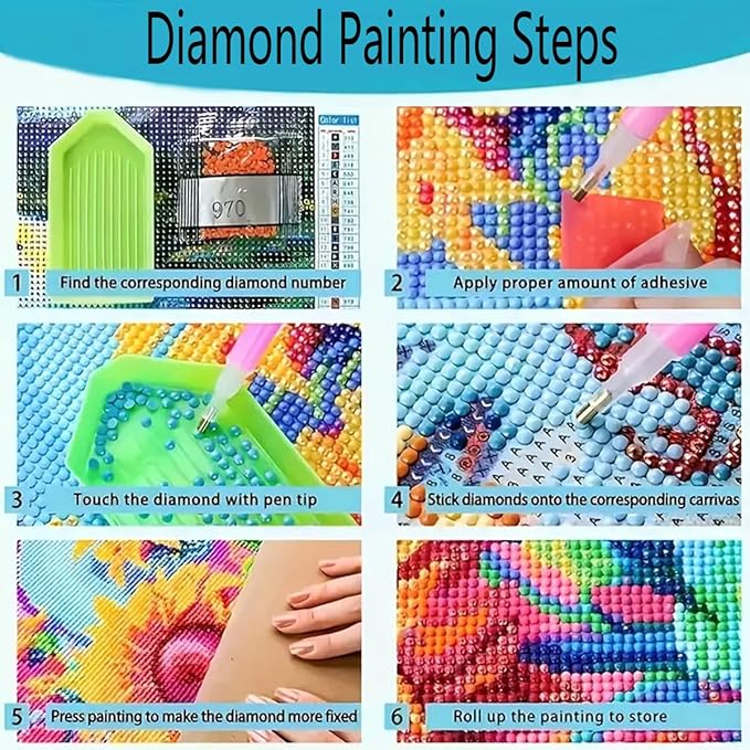 GEMFAMILY Diamond Painting Kits for Adults Beginner,5D Diamond Art Kits for Potted Plants,DIY Full Round Drill Diamond Dots Paintings Gem Art and Crafts Home Decor 13.8 x 13.8 Inch