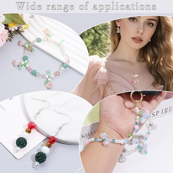 210 Pcs 50mm/1.97 Inch Head Pins for Jewelry Making Straight Ball Eye Pin for DIY Christmas Styles Craft Earring Bracelet Necklace Pendant Making (Mixed Pins,Sliver Color)