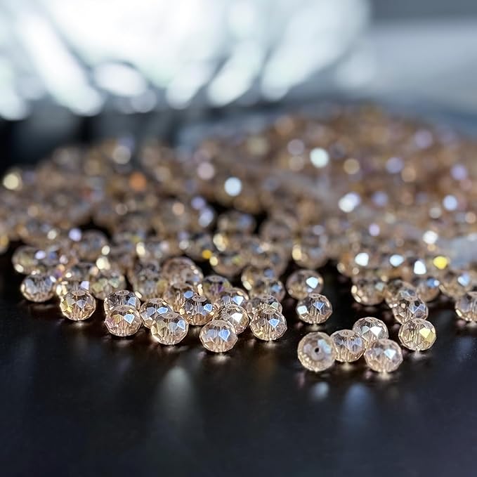 laopottbeads 1200pcs 4mm 4 for jewelry making beads for bracelets necklace pendants making supplies(silver champagne)
