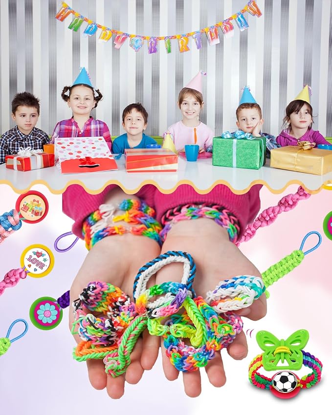 suu66 friendship bracelet making kit for kids girls 6-12 years old - diy craft kit for bracelets, headbands, keychains, creative birthday gifts (yellow)