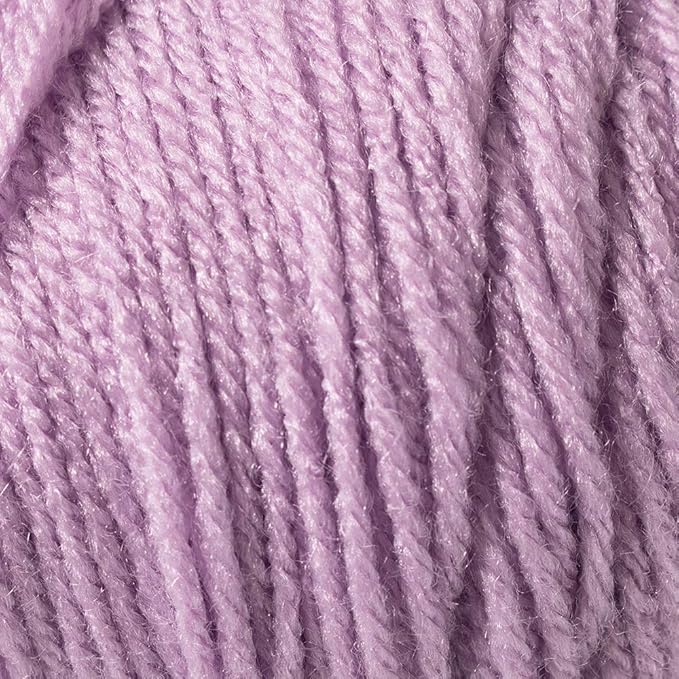 Craft County Size 4 (Medium) 100% Acrylic Fiber Yarn – Variety of Color and Pattern Options – Great for Crochet, Knitting, and Weaving (Pale Plum)