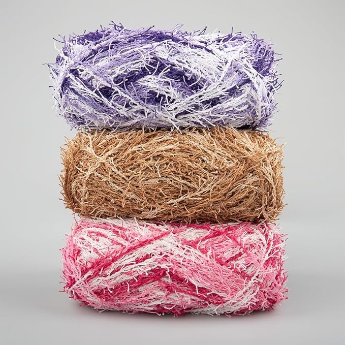 Craft County Fringe Yarn – Medium 4 Polyester Yarn for Scrubby Cloths, Personalized Gifts, and More!