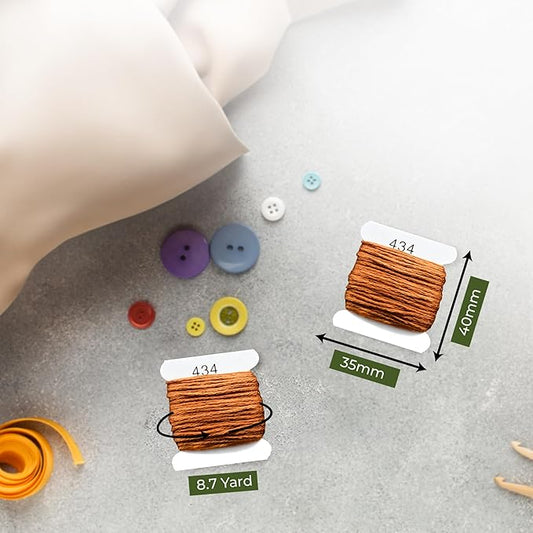 Embroidery Floss Kit and Refills - Cotton Threads - DMC Color Coding for Cross Stitch, String Crafts, Friendship Bracelets