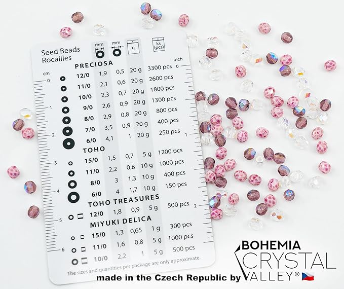 Bracelet Making kit with Czech Glass Beads & TOHO Japanese Rocailles, 2pc Memory Wire and crimps for begginers - Easy & Fast to do (Butterflies Purple Pink)